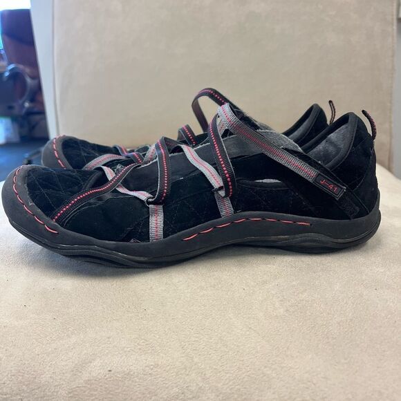 J-41 Adventure On Aquarius Black Velvet Sneakers sz 9 EUC - Picture 4 of 7